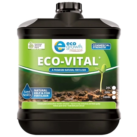 ECO GROWTH ECO VITAL SUPERIOR FERTILISERS 20LT 6-1210