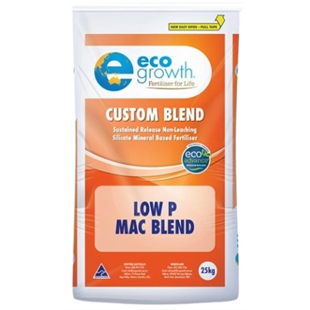 ECO GROWTH LOW P MACADAMIA FERTILISER 25KG BAG ES15730