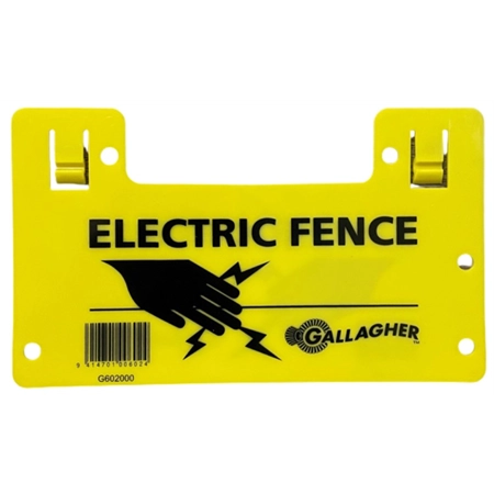 ELECTRIC FENCE WARNING SIGN DOUBLE SIDED GALLAGHER G602000