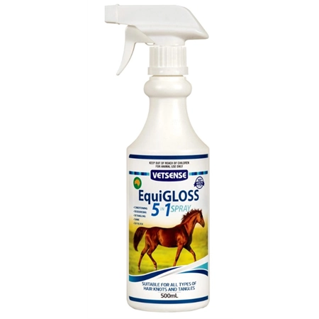 EQUIGLOSS 5-IN-1 500ML SPRAY LEAVE IN COAT CONDITIONER VETSENSE 2285