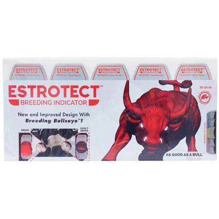 ESTROTECT HEAT BREEDING INDICATOR PATCH RED/ORANGE 50 PACK 78000-50