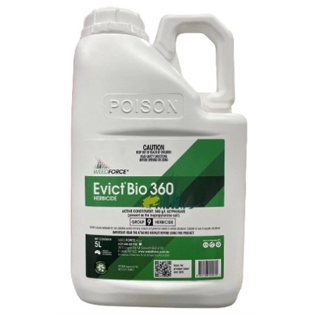 EVICT BIO 360 GLYPHOSATE HERBICIDE 5LT WEED FORCE WFEVICT3605L