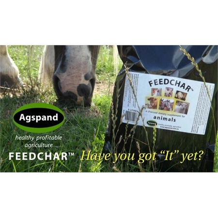 FEEDCHAR BIOCHAR 5LT (EQ:2.5KG) MINERAL-CHARCOAL SUPPLEMENT AGSPAND