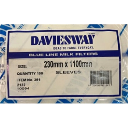 FILTER SLEEVES 100MM X 760MM #390 (100 PACK) DAVIESWAY 474646