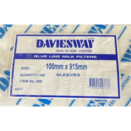 FILTER SLEEVES 100MM X 915MM #389 (100 PACK) DAVIESWAY 474640