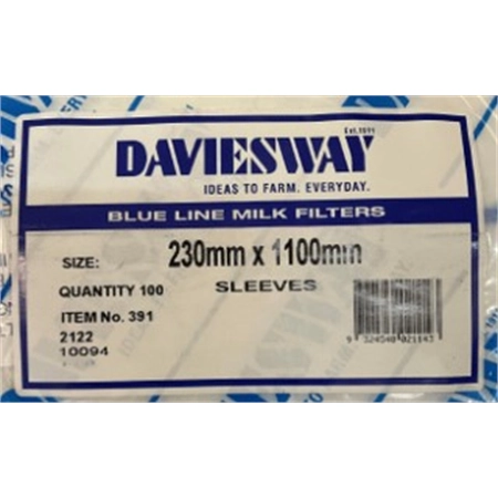 FILTER SLEEVES 230MM X 1100MM #391 (100 PACK) DAVIESWAY 0391