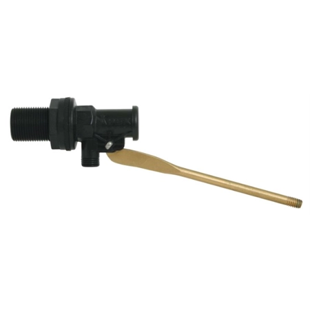 FLOAT VALVE SHORT ARM 25MM PLASTIC TROUGH WALL NO FLOAT NORMA