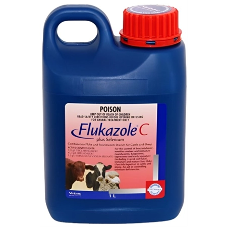 FLUKAZOLE C PLUS SELENIUM FLUKE 1LT CATTLE SHEEP VIRBAC FLUKAZCSEL001