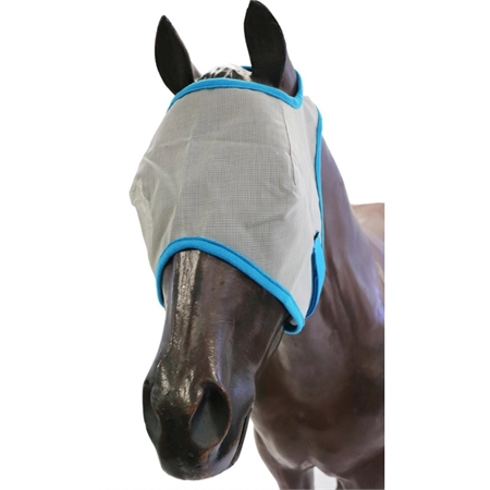 FLY MASK FULL GREY/TURQUOISE SHOWMASTER STC STB2628F GY/TU