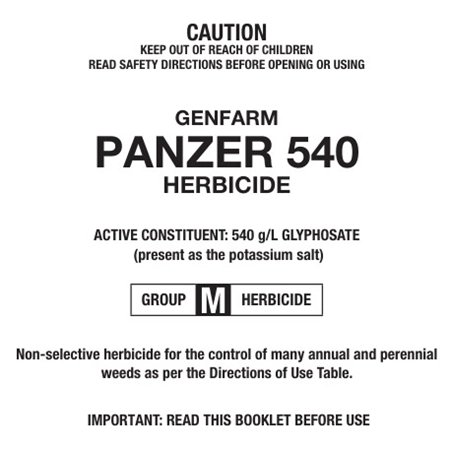 GENFARM PANZER 540 K GLYPHOSATE 20LT HERBICIDE 0000000010082271