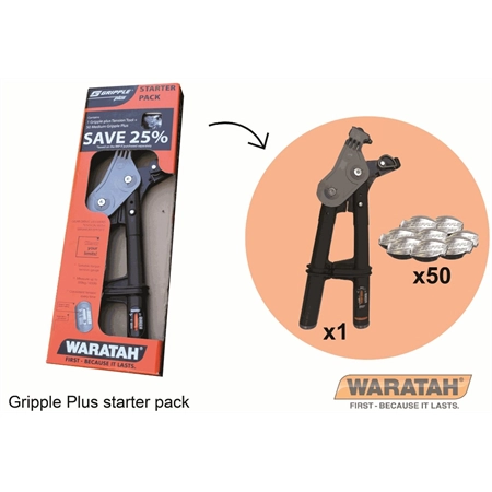 GRIPPLE PLUS MEDIUM TENSION TOOL STARTER PACK ONESTEEL WARATAH 202568