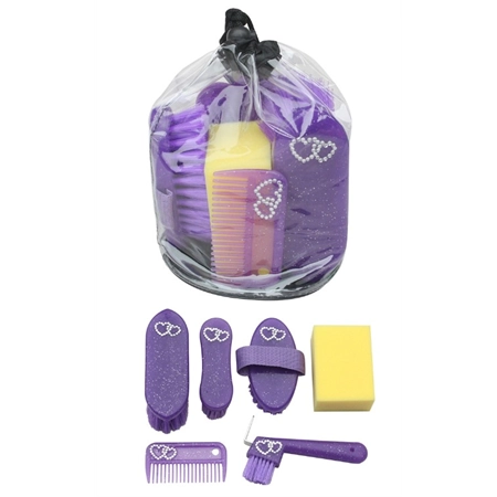 GROOMING KIT 7 PIECE PURPLE BLING SET NATEQ EUREKA 5789