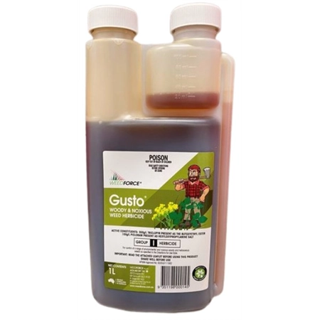 GUSTO WOODY & NOXIOUS WEED HERBICIDE 1LT (EQ: GRAZON) WEED FORCE