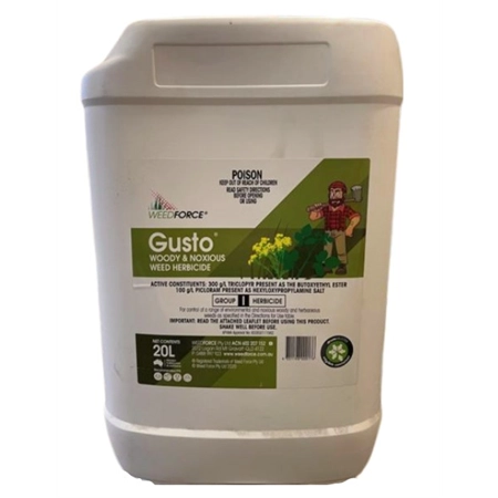 GUSTO WOODY & NOXIOUS WEED HERBICIDE 20LT (EQ: GRAZON) WEED FORCE