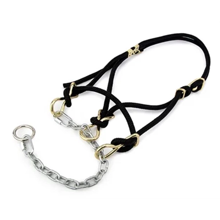 HALTER HACKAMORE HEIFER BLACK BAINBRIDGE A2115-BL