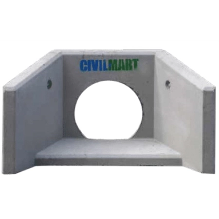 HEADWALL TO SUIT 450MM BLACK MAX PIPE FULL APRON (0580 C/O)  CIVILMART