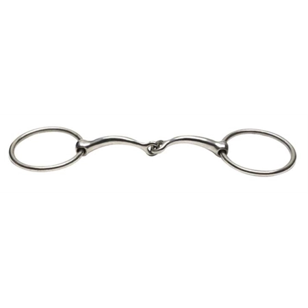 HORSE BIT CURVED MOUTH SNAFFLE 14CM FULL ZILCO 123998