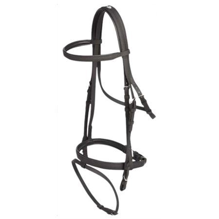 HORSE EVENTING BRIDLE HEAD BLACK COB ZILCO 195911