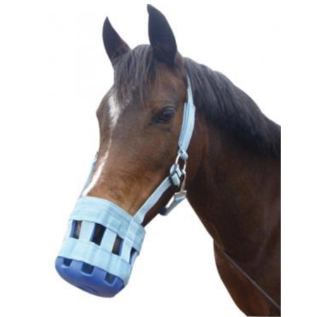 HORSE GRAZING MUZZLE PONYLIGHT BLUE/ROYAL BLUE SHOWCRAFT NATEQ 8323 ST