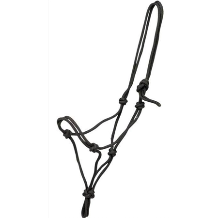 HORSE HALTER KNOTTED ROPE SMALL BLACK ZILCO 540941