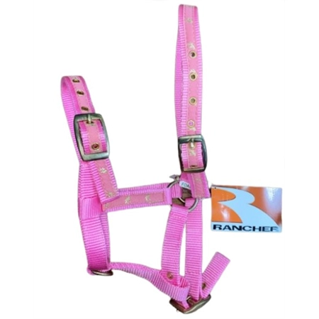 HORSE HALTER RANCHER DELUXE PINK FOAL STC RAN3740 PK