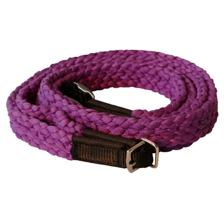 HORSE REINS VIVID COTTON HACK REINS PURPLE 1