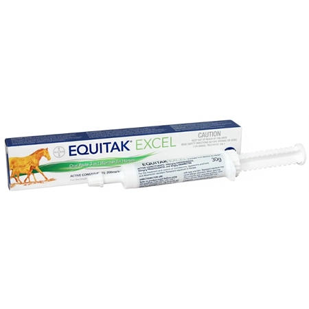 HORSE WORMER EQUITAK EXCEL EQUINE 30GM WORMER PASTE 7654