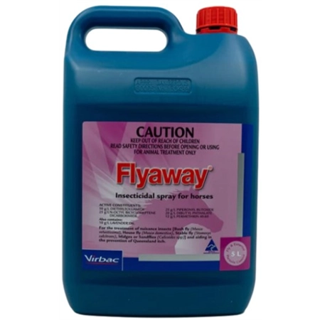 INSECT REPELLENT FLYAWAY INSECTICIDE FOR HORSES 5LT VIRBAC FLYAW005