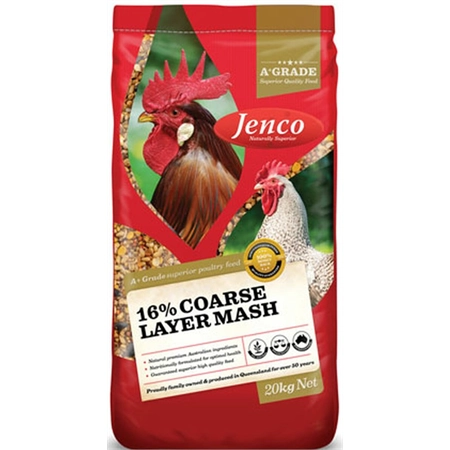 JENCO COARSE LAYER MASH 16% 20KG LAYMW