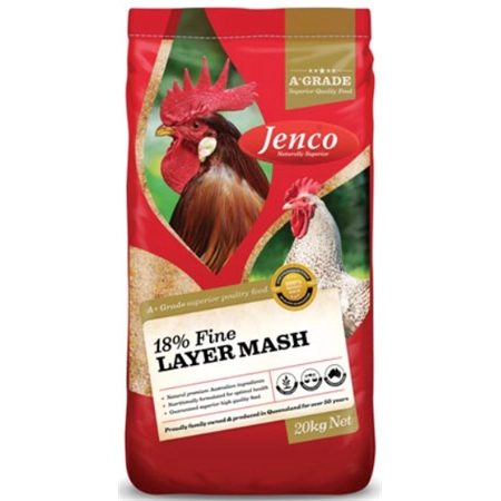 JENCO FINE LAYER MASH 18% 20KG JENLAYMF