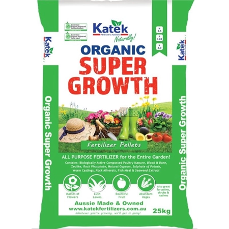 KATEK ORGANIC SUPER GROWTH PELLETS 25KG  (GREEN BAG) 102.2