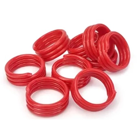 LEG BANDS SPIRAL 16MM RED (20) BAINBRIDGE A8020