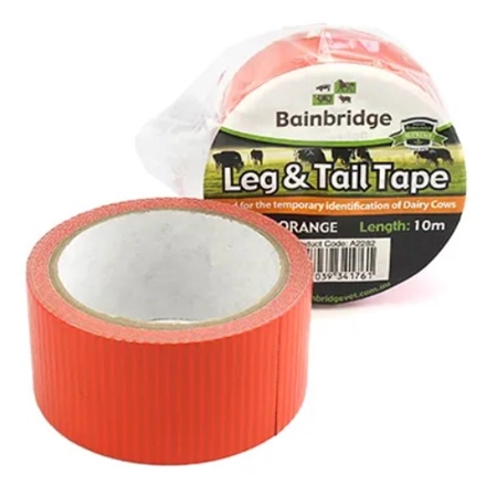 LEG & TAIL TAPE ORANGE 10M TEMPORARY IDENTIFICATION BAINBRIDGE A2282