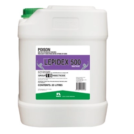 LEPIDEX 20LT INSECTICIDE MACADAMIA 500G/L TRICHLORFON NUFARM 545946