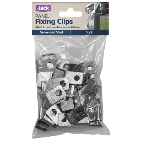 MESH PANEL FIXING CLIPS PACK OF 50 WHITES 12391