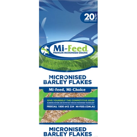 MI-FEED ROAST BARLEY FLAKE NO MOLASSES 20KG GFBNOBARL