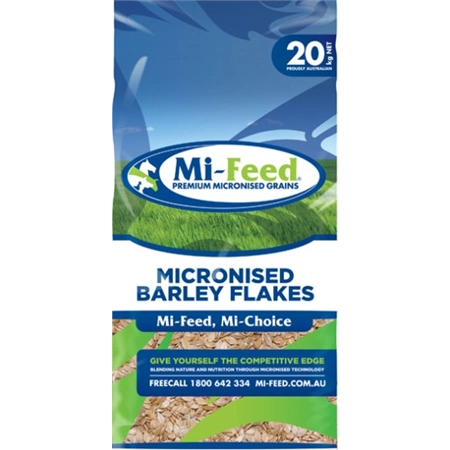 MI-FEED ROASTED BARLEY FLAKES + MOLASSES 20KG GFBBARLEY1