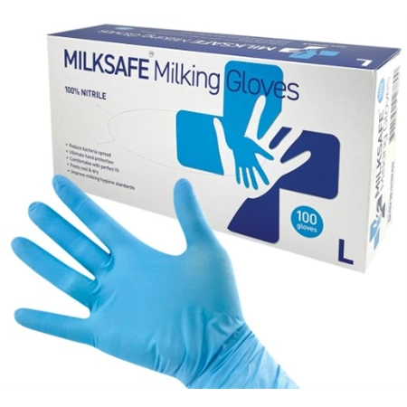 MILKING GLOVES MILKSAFE LARGE 100 PACK  DAVIESWAY 1342