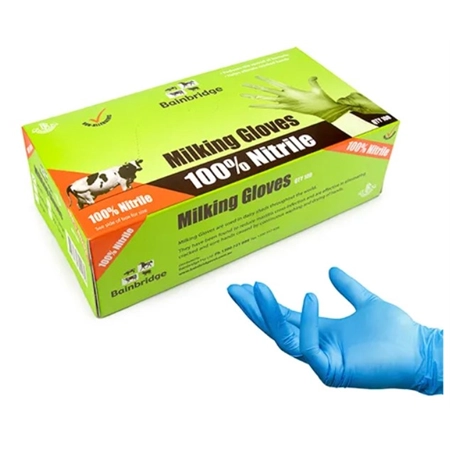 MILKING GLOVES NITRILE 2XL BAINBRIDGE A2259