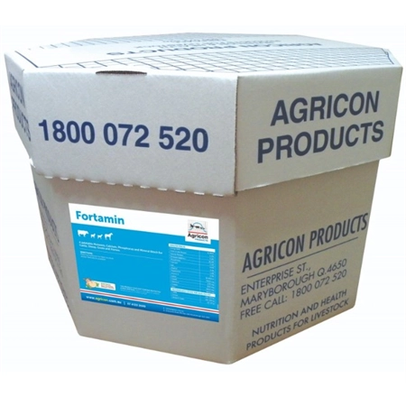 MINERAL LICK BLOCK FORTAMIN 100 KG STOCK BLOCK AGRICON AGP0210012