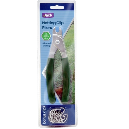 NETTING CLIP PLIERS 19MM GREEN HANDLE WHITES GROUP JACK 12406 