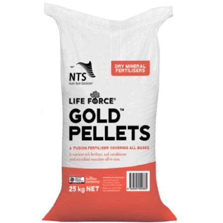 NTS LIFE FORCE GOLD PELLETS 25KG DRY MINERAL FERTILISER LFGP-25