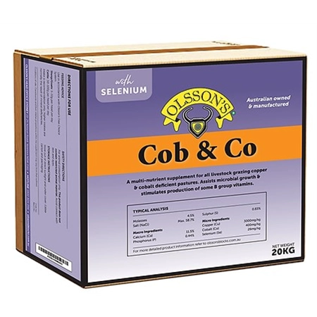 OLSSONS COBB & CO PLUS SELENIUM NO UREA 20KG BLOCK OLS0283