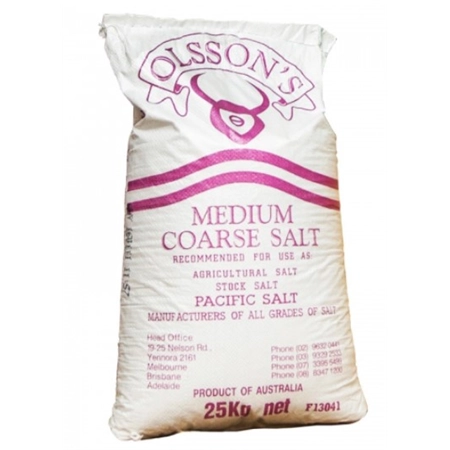 OLSSONS SALT MEDIUM COARSE 25KG BAG PAC4781