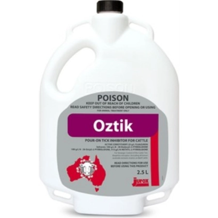 OZTIK POUR-ON TICK INHIBITOR CATTLE 2.5LT 25g/L FLUAZURON ZOETIS