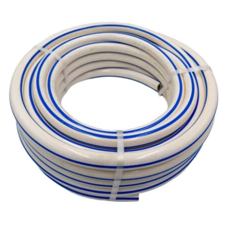 PER METRE WASHDOWN HOSE 19MM (100M) WHITE & BLUE STRIPE 00-110-019-100
