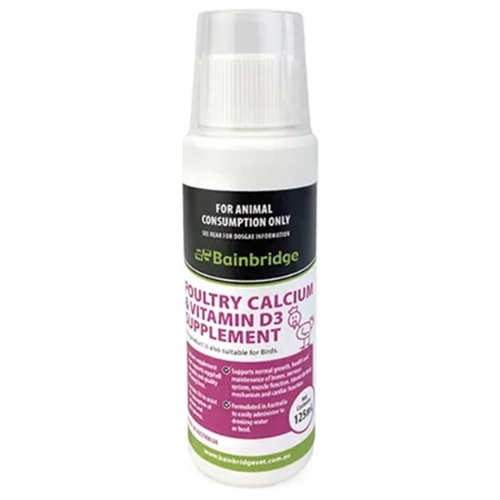 POULTRY CALCIUM SUPPLEMENT 125ML BAINBRIDGRE A8538