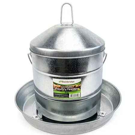 POULTRY FEEDER GALVANISED 12KG BAINBRIDGE A8054