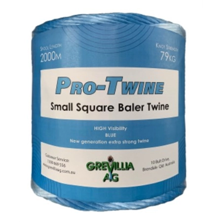 PRO-TWINE TWIN PACK SMALL SQUARE BAIL BLUE 2000M GREVILLIA AG TWNSS