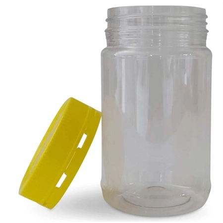 QBS  ROUND HONEY JAR & LID 500GM (CARTON OF 152) 403455